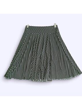 Polka Dot Ruched Summer Midi Skirt(S)